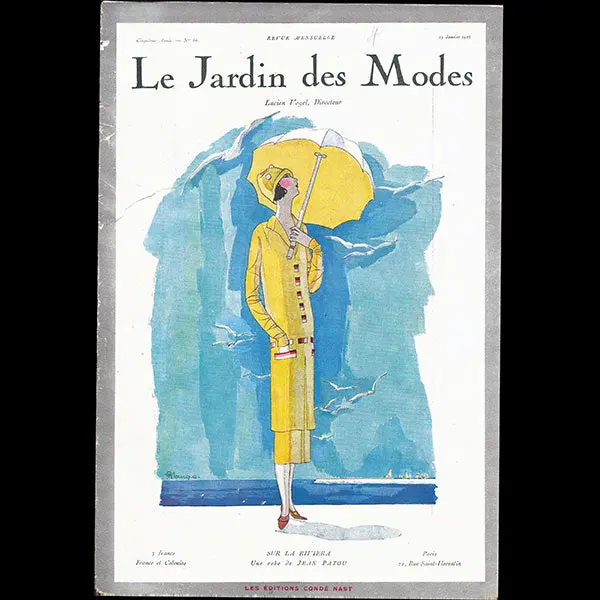 Le Jardin Des Modes, N°66, 15 Janvier 1925, Couverture De Pierre Mourgue 1