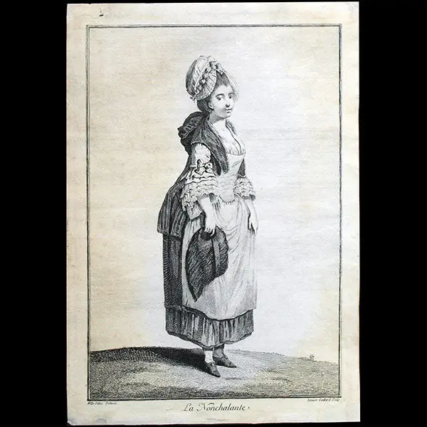 La Nonchalante, Estampe De Mode De Louise Gaillard (Circa 1770) 1