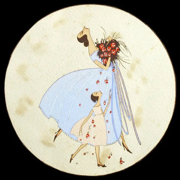 Jeanne Lanvin, Pochoir Provenant D'une Invitation À Une Présentation De Modèles Pour Le Printemps-Eté (Circa 1925) 1