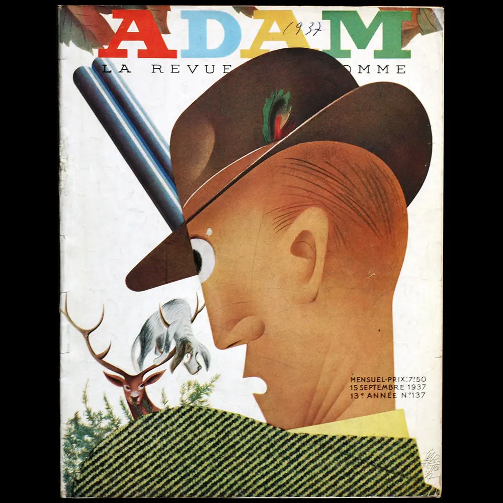 Adam, La Revue De L'homme (15 Septembre 1937), Couverture De Garretto 1
