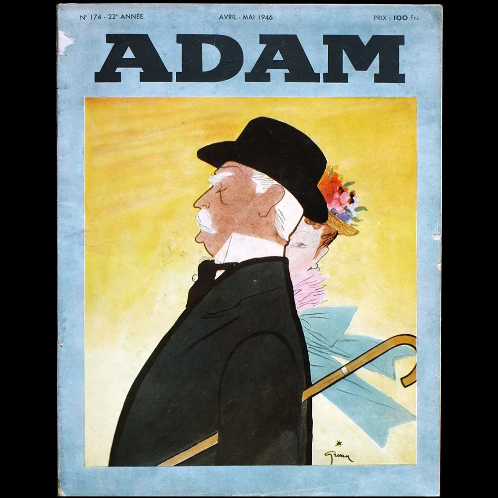 Adam, La Revue De L'homme (Avril-Mai 1946), Couverture De René Gruau 1