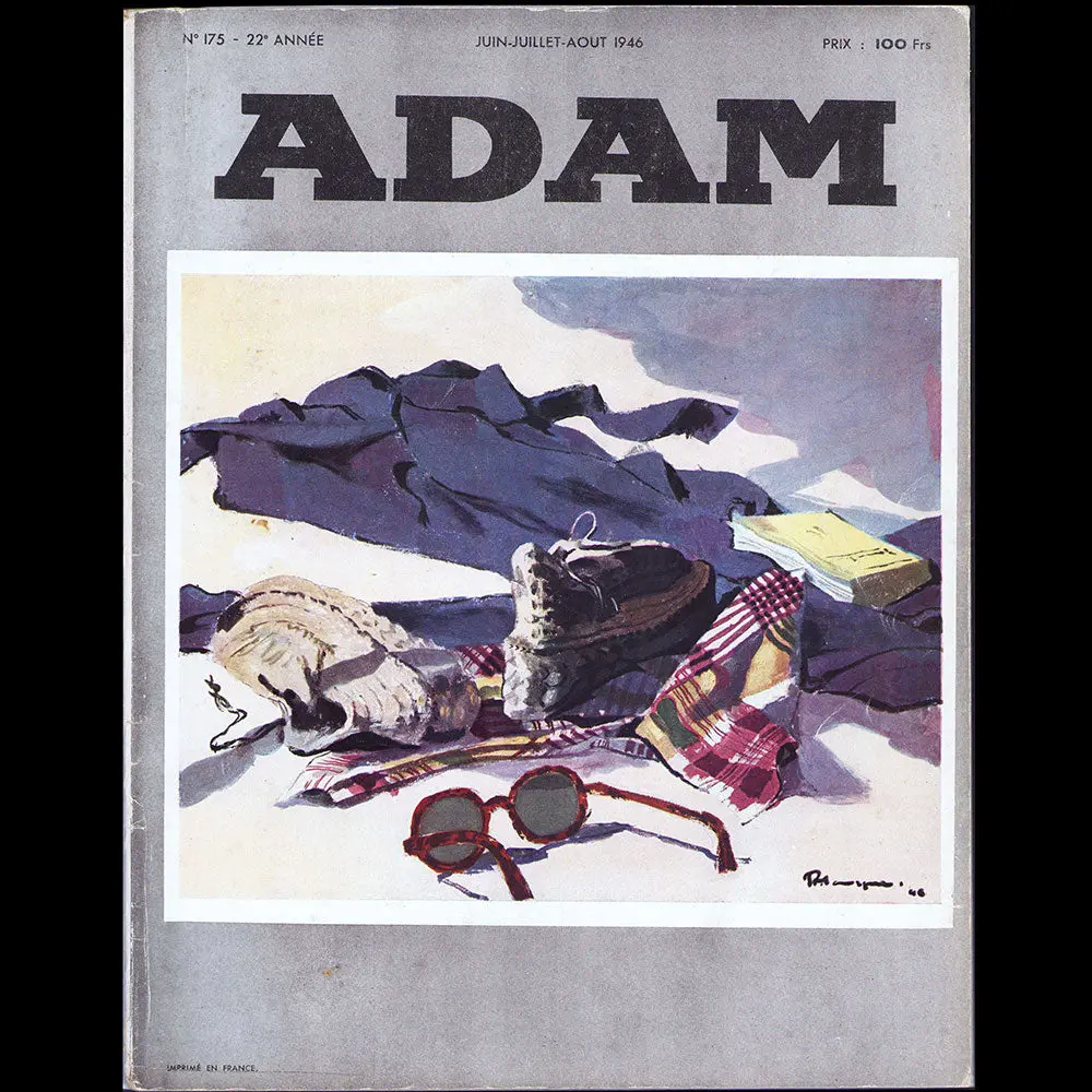 Adam, La Revue De L'homme (Juin-Juillet-Août 1946), Couverture De Pierre Mourgue 1