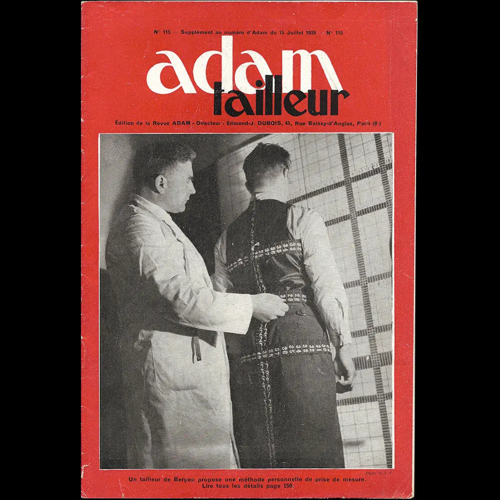 Adam Tailleur, N°115, 15 Juillet 1939 1