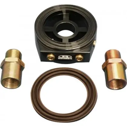 Blox Racing Oil Filter Block Adapter Black / For Oil Pressure / Oil Temperature 1