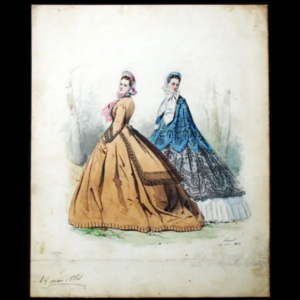 Dessin D'hippolyte Pauquet Pour Le Petit Courrier Des Dames (1864) 1