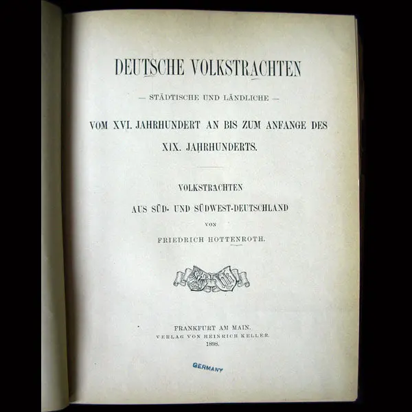 Hottenroth - Deutsche Volkstrachten, Exemplaire Signé Par Adrian 2