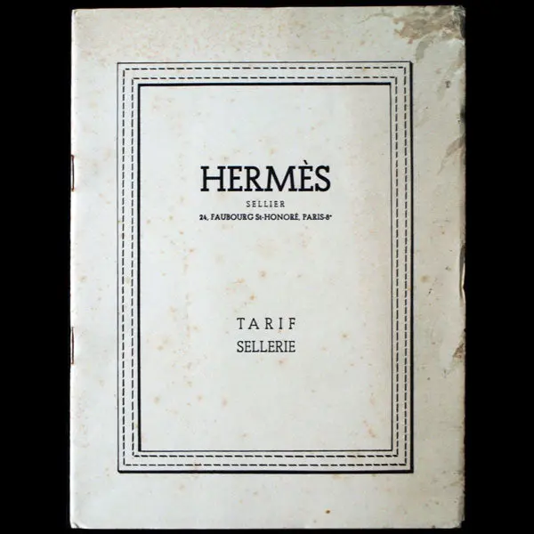 Hermès, Catalogue De Sellerie (Circa 1940) 1