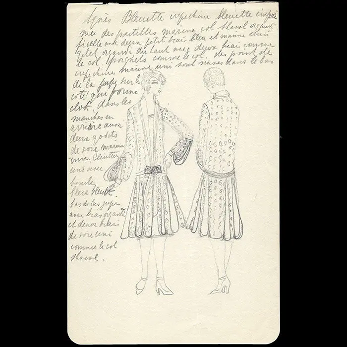 Agnès - Dessin De La Robe Bleuette (1920S) 1