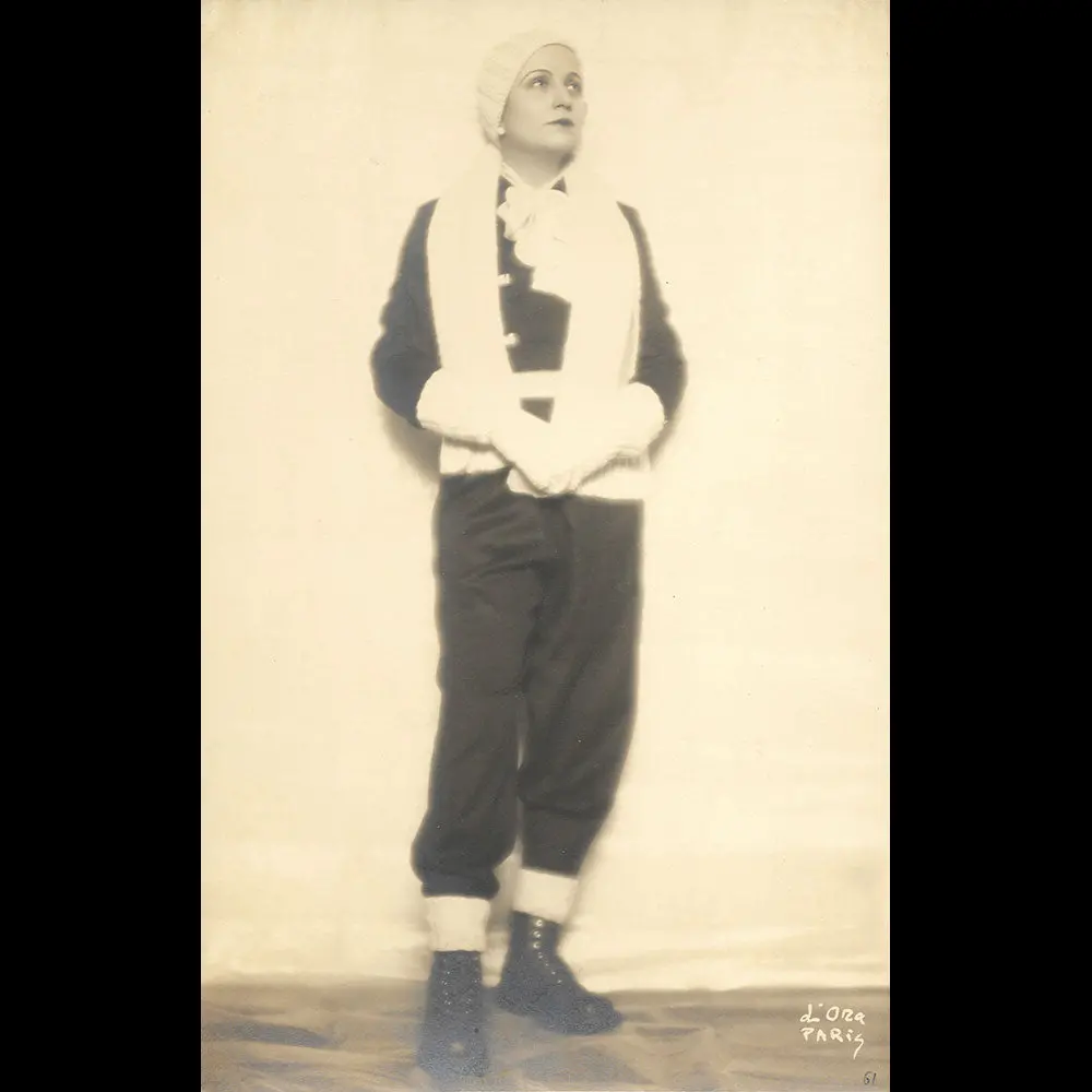 Agnès Rittener - Portrait De La Modiste En Tenue De Ski De Schiaparelli, Tirage De D'ora (1931) 1