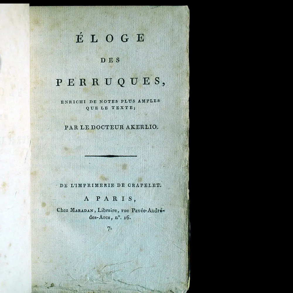 Akerlio - Eloge Des Perruques (1799) 2