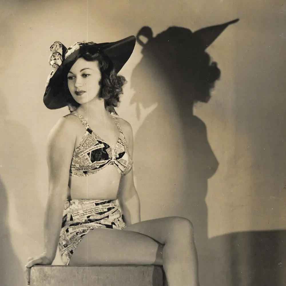 Maillot De Bain Porté Par Amy Colin, Miss Paris 1935, Tirage De Teddy Piaz 2