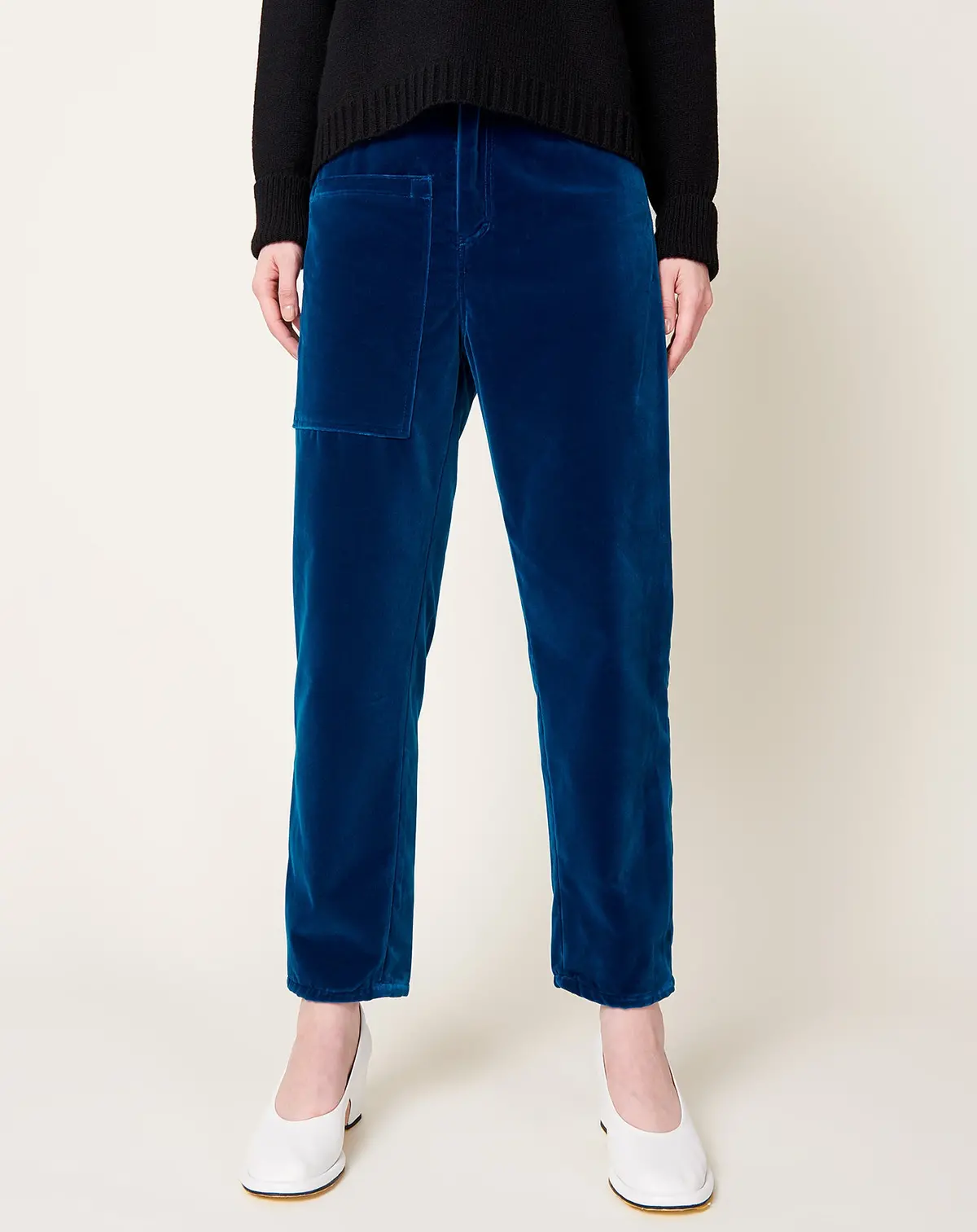 New Ordinary Jeans In Cyan Blue Velvet 1
