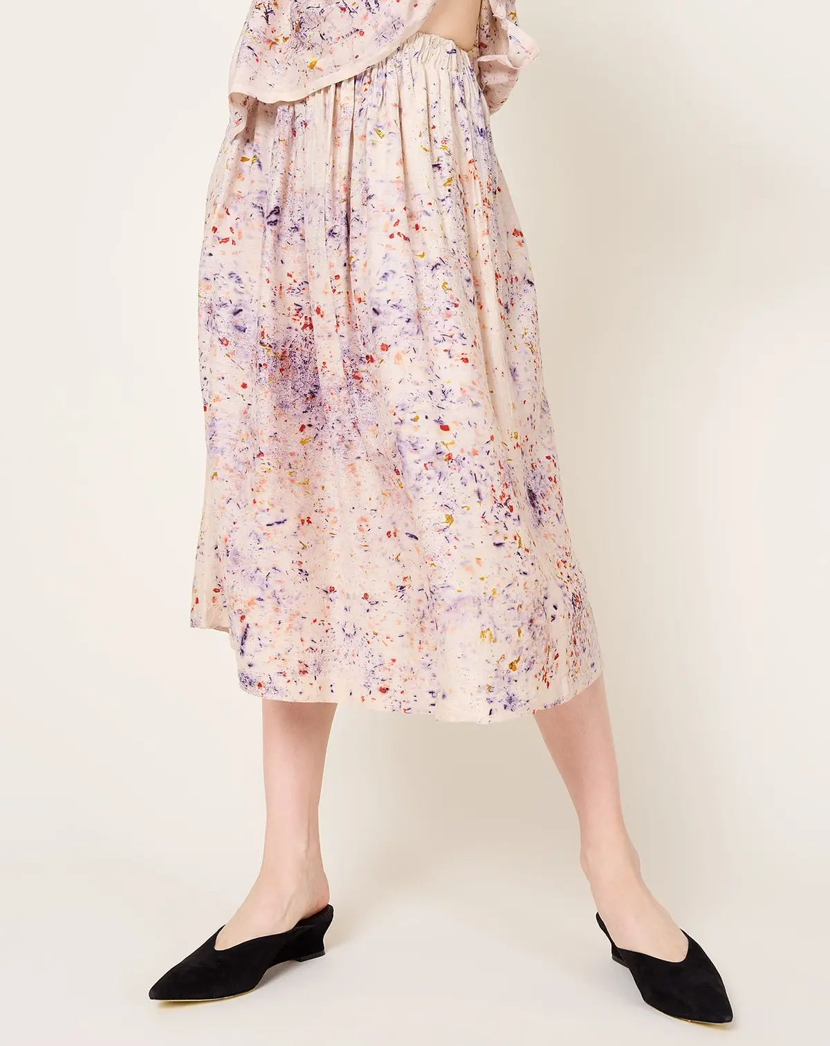 Silk Skirt In Bundle Plant Dye 1
