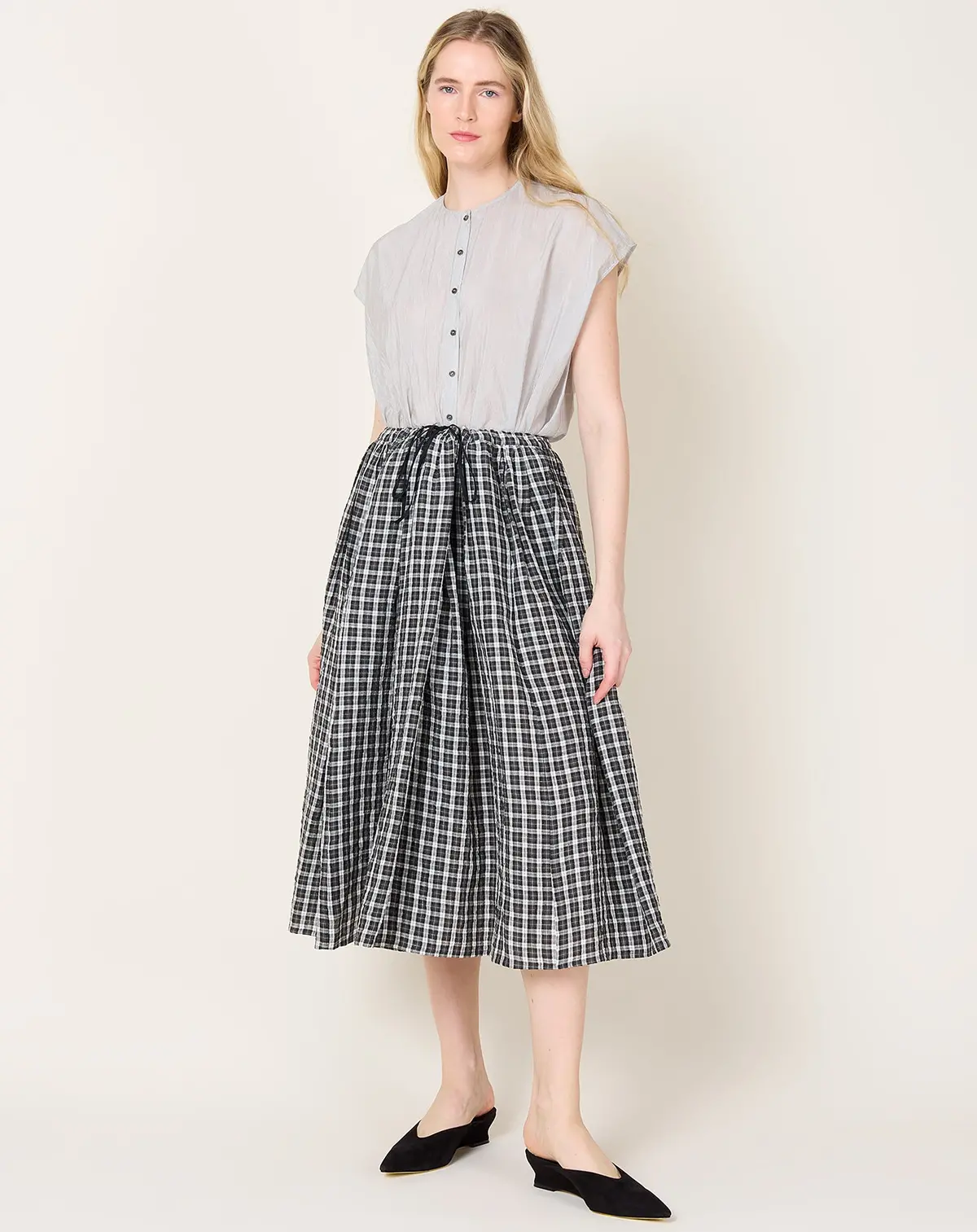Tartan Linen Skirt 1