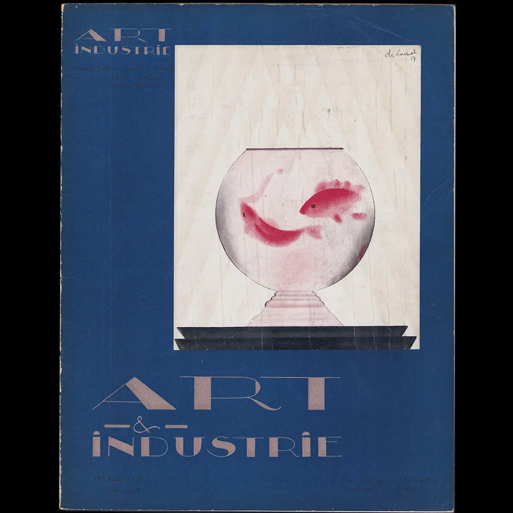 Art Et Industrie, Mai 1928, Couverture De Charles Loupot 1