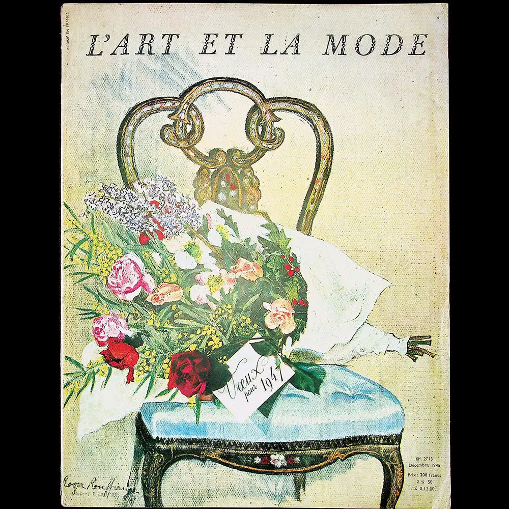 L’Art Et La Mode (Décembre 1946), Couverture De Roger Rouffiange 1