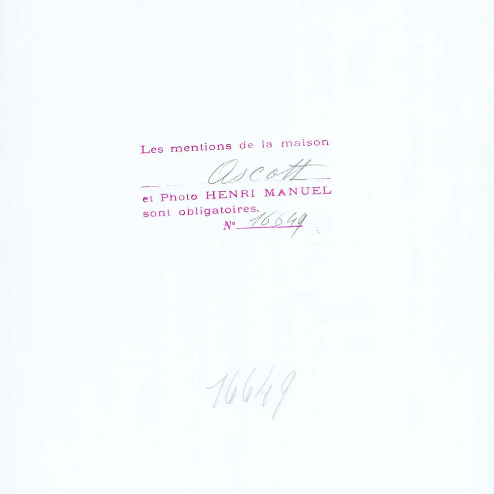 Ascott - Robe, Photographie De Henri Manuel (1910S) 2