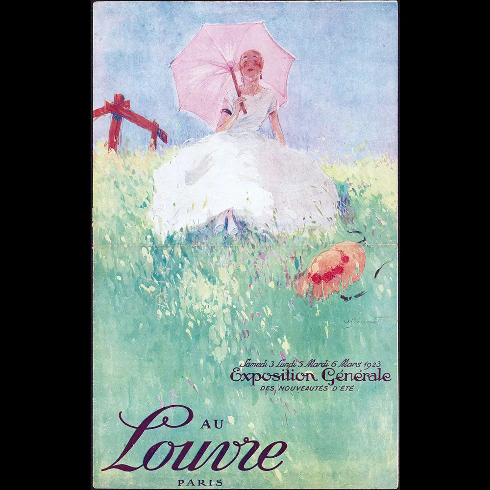 Au Louvre - Exposition Générale Des Nouveautés D'eté, Couverture De Pécoud (1923) 1