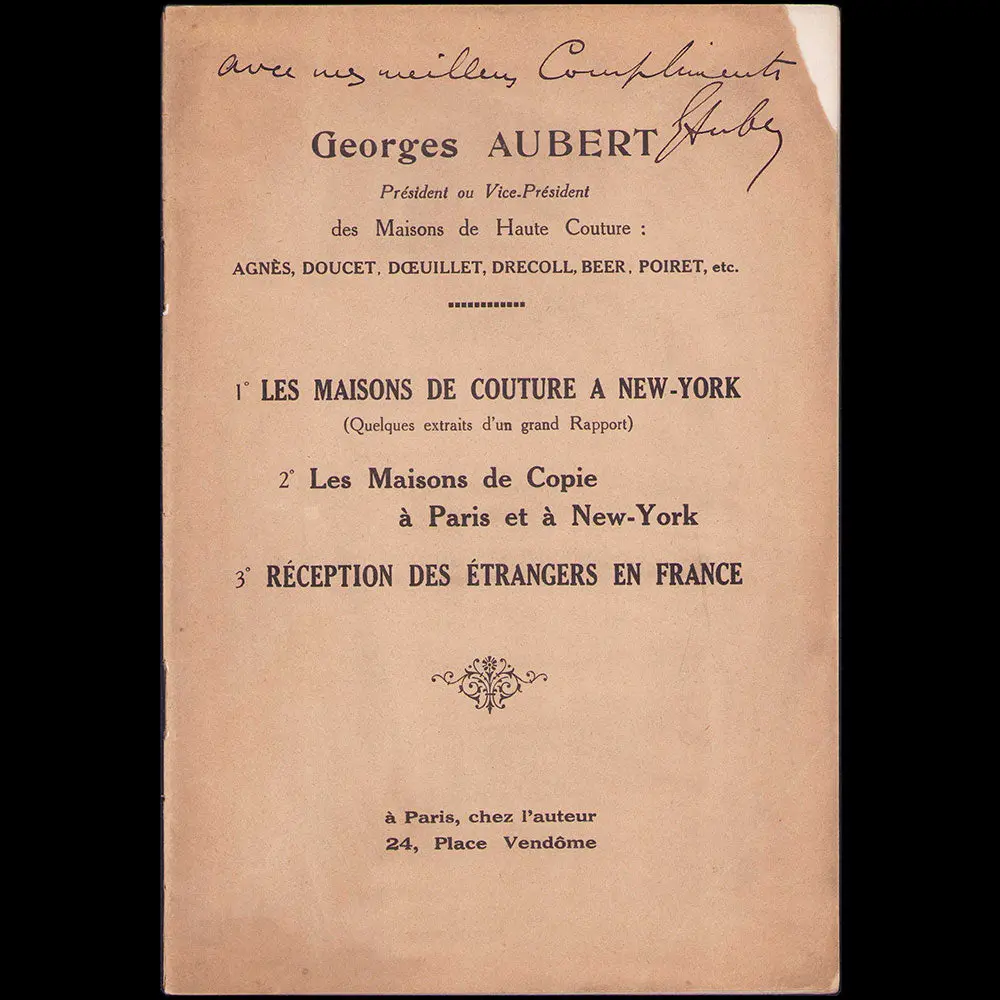 Georges Aubert - Les Maisons De Couture À New York (1930) 1