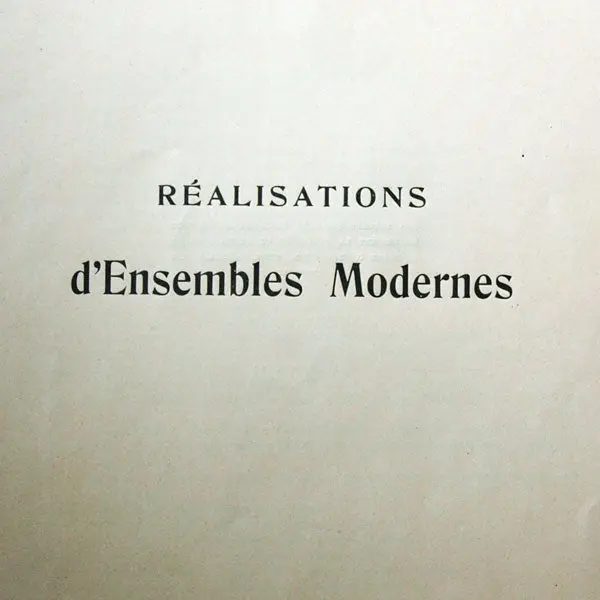 Réalisations D'ensembles Modernes (1930) 1