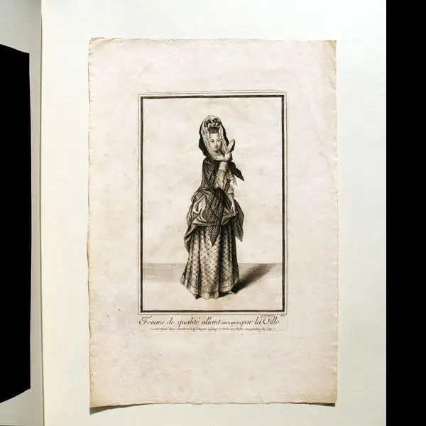 Femme De Qualité Allant Incognito Par La Ville, Gravure D'arnoult (1689) 2
