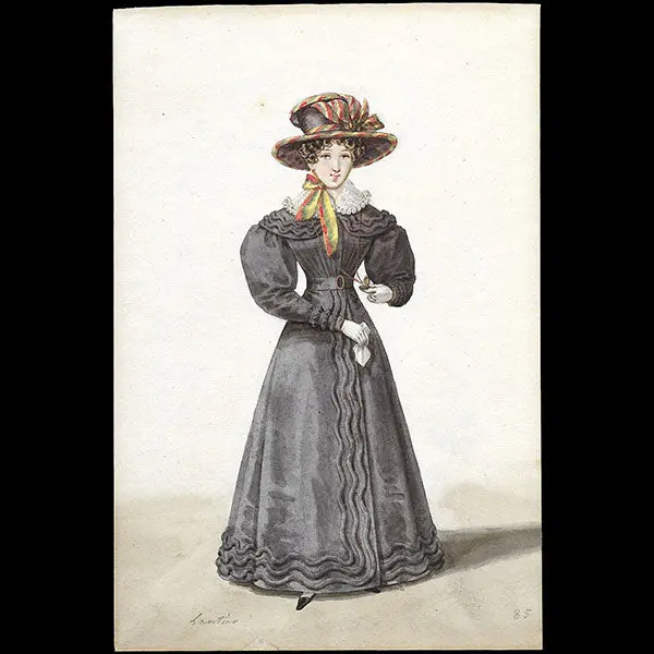 Dessin De Louis-Marie Lanté Pour Le Journal Des Dames Et Des Modes (1825) 1