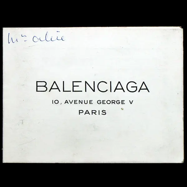 Balenciaga, Carnet De Défilé, Circa 1955 1