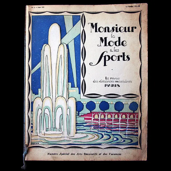 Monsieur, La Mode & Les Sports, Revue Des Élégances Masculines, N°3 (1925, Août), Numéro Spécial Des Arts Décoratifs 1