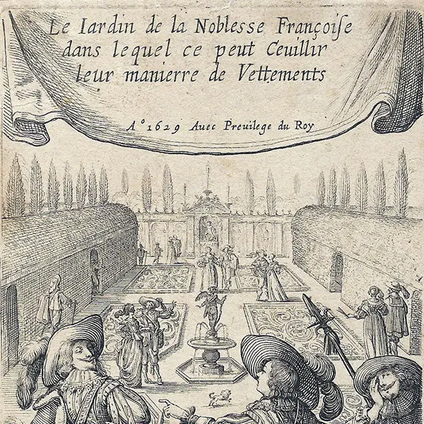 Abraham Bosse - Le Jardin De La Noblesse Française - Page Titre Frontispice (1629) 2