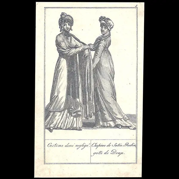 Costume Demi Négligé, Chapeau De Satin, Redingote De Drap (1805) 1