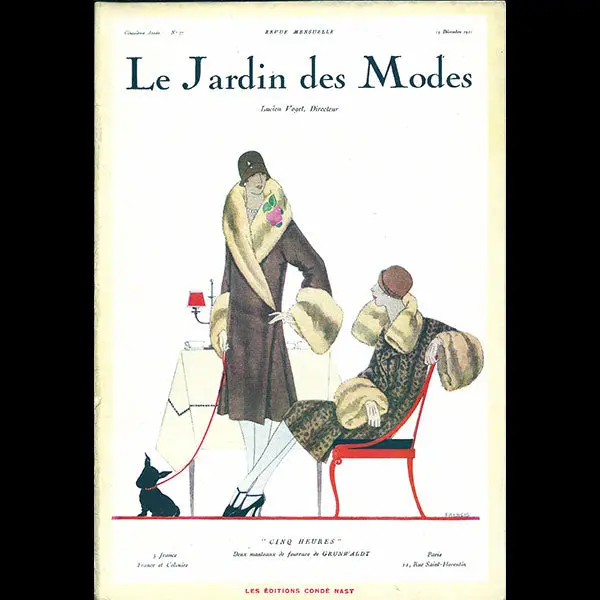 Le Jardin Des Modes, N°77, 15 Décembre 1925, Couverture De Francis 1