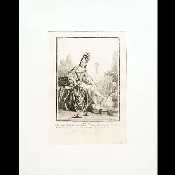 L'eau, Gravure De Bonnart (Circa 1690-1700) 1