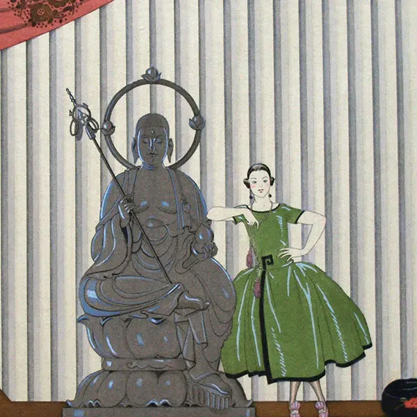 George Barbier - Le Bonheur Du Jour Ou Les Grâces À La Mode : Mademoiselle Spinelly Chez Elle (1924) 2