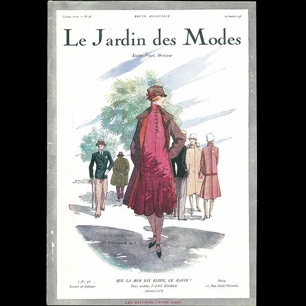 Le Jardin Des Modes, N°78, 15 Janvier 1926, Couverture De Pierre Brissaud 1