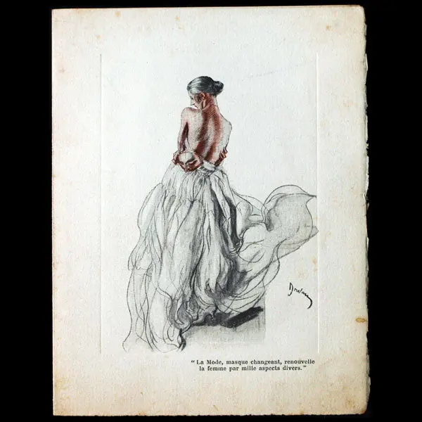 Carton D'invitation De La Maison Lucien Lelong, Illustré Par Etienne Drian (1924) 1