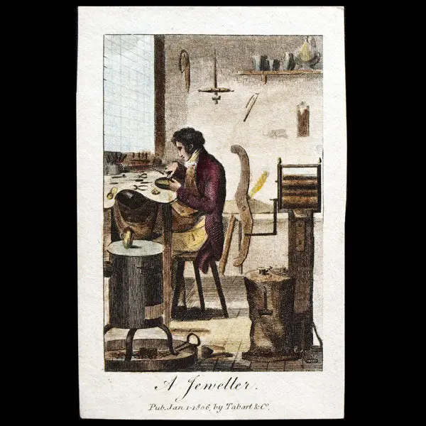 A Jeweller, Gravure Représentant Un Joaillier (1806) 1