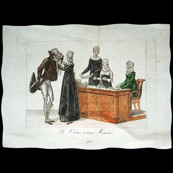 Le Bon Genre, Gravure N°77, Le Vieux Jeune Homme (1815) 1