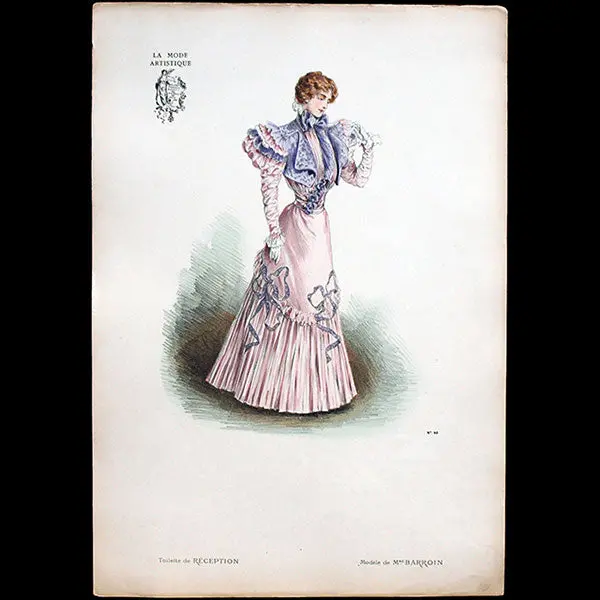 Barroin - Toilette De Réception, Gravure De La Mode Artistique (1896) 2