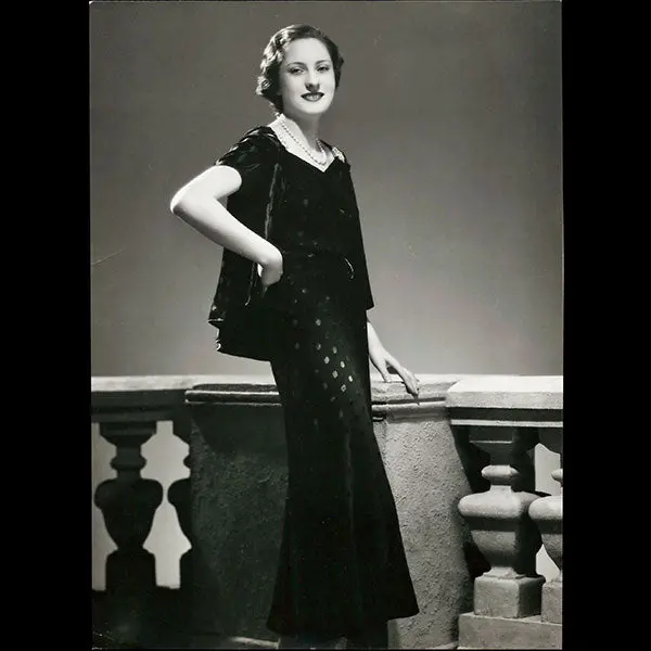 Mainbocher - Robe De Crepe Noir Pour 1935 1