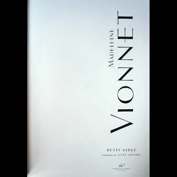 Vionnet - Madeleine Vionnet Par Betty Kirke (2005) 2