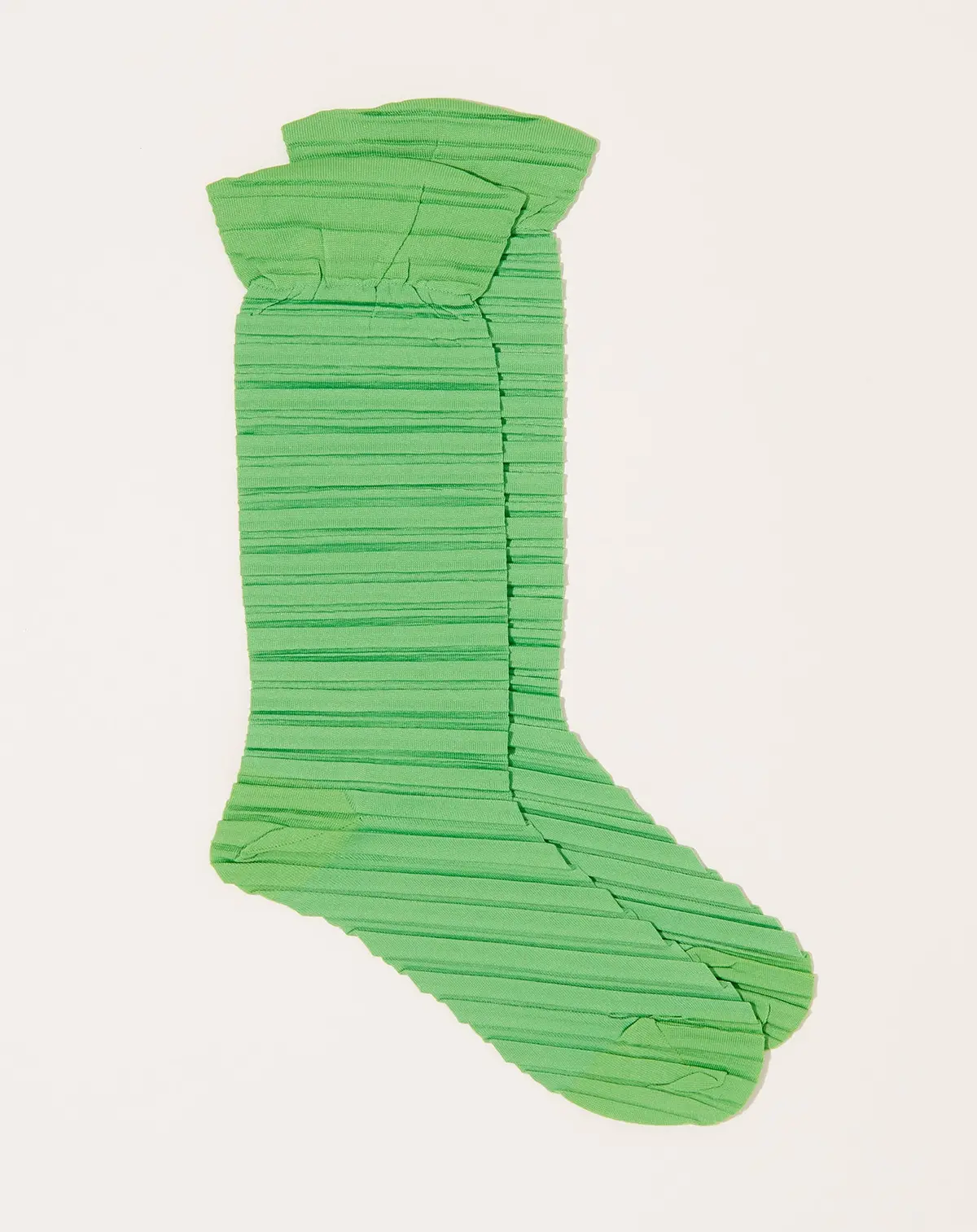 Crushed Socks In Lime Green 1