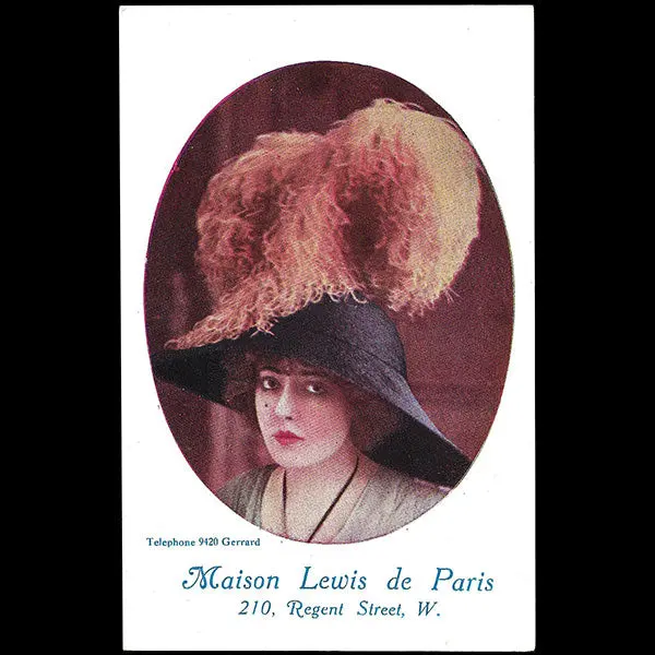 Lewis De Paris - Carte De La Maison De Chapeaux, 210 Regent Street À Londres (Circa 1910) 1