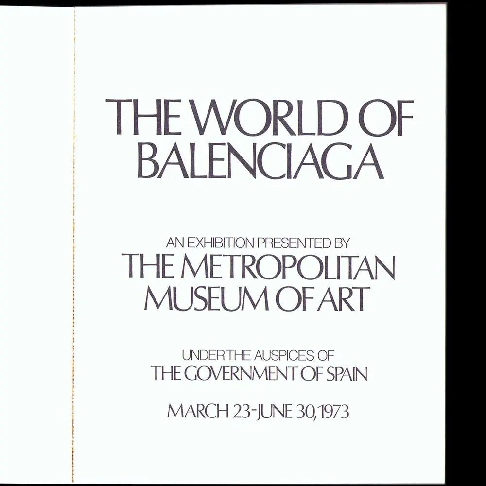 The World Of Balenciaga - Catalogue De L'exposition Du Metropolitan Museum (1973) 2