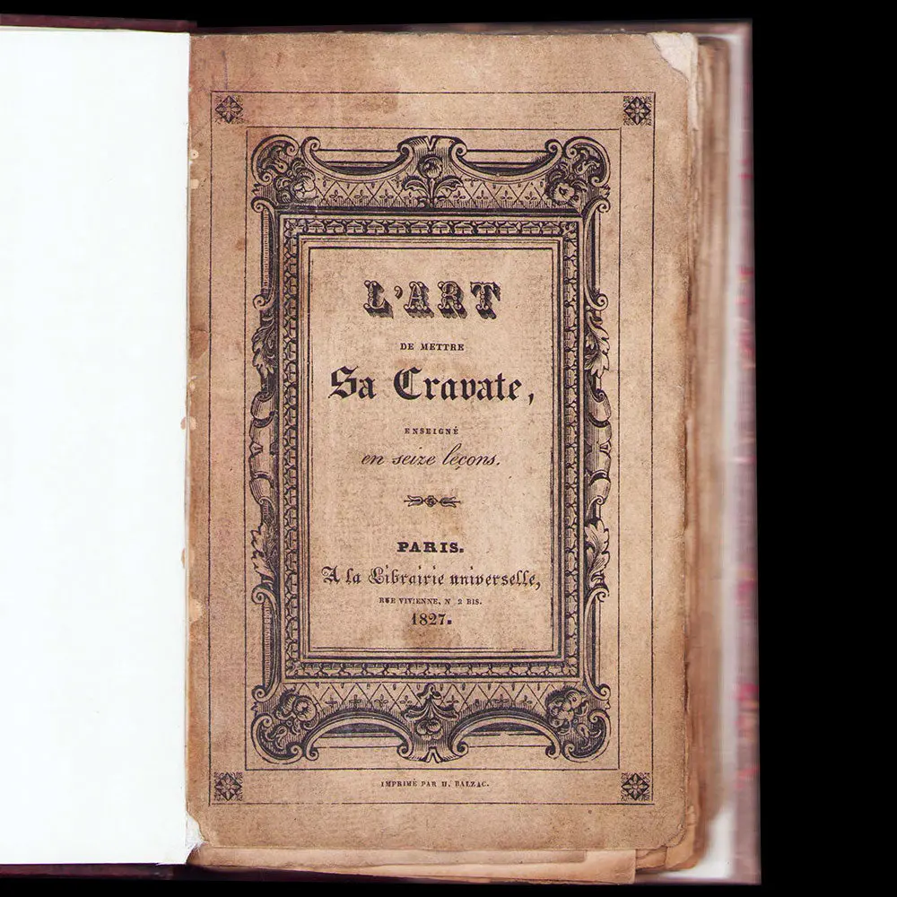 L'art De Mettre Sa Cravate, Précédé De L'histoire Complète De La Cravate (1827) 2