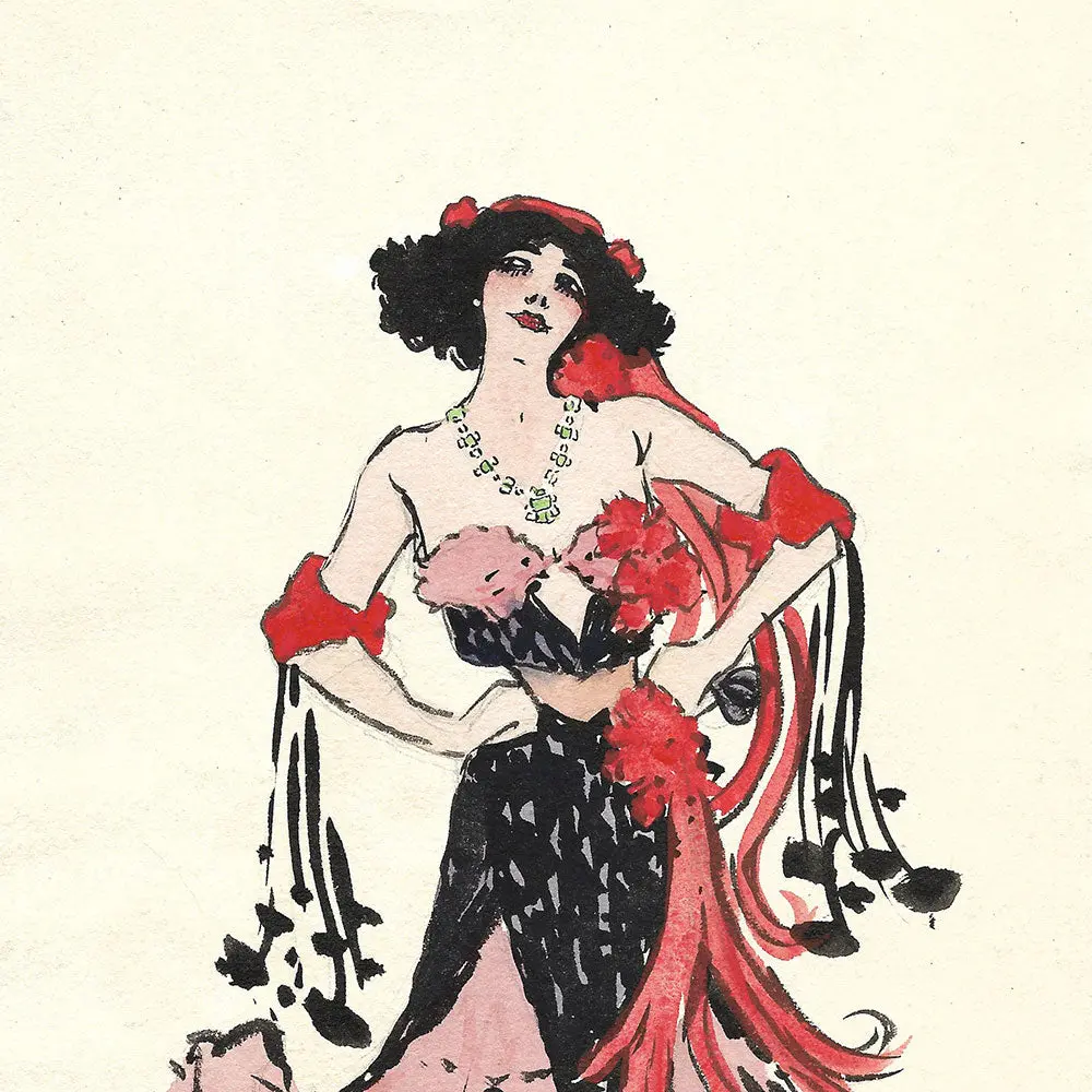 Barbier - La Chalapa : Dessin Double Face De George Barbier (Circa 1910-1920) 2