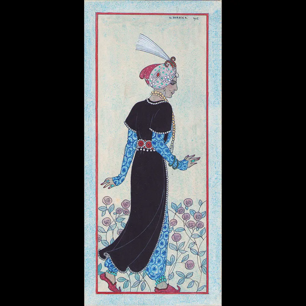 Barbier - Elégant Persan, Dessin De George Barbier (1912) 1