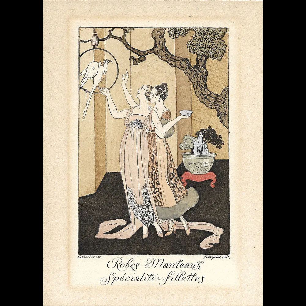 George Barbier - Carte Pour Une Maison De Couture Parisienne (1919) 2