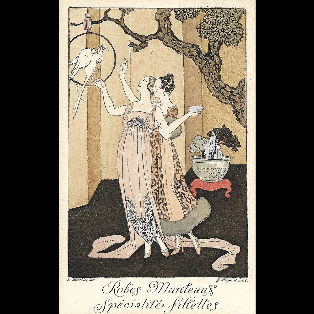 George Barbier - Carte Pour Une Maison De Couture Parisienne (1919) 1