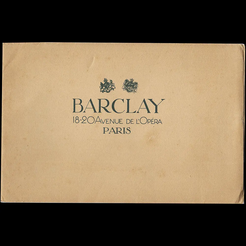 Barclay - Catalogue Du Tailleur, 18-20 Avenue De L'opéra À Paris (Circa 1910-1920S) 1