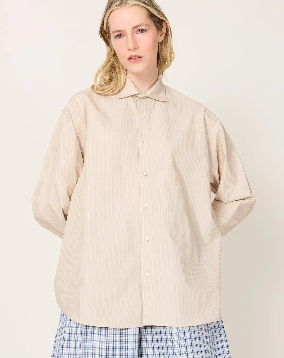 Claude Shirt In Brown Stripe 1